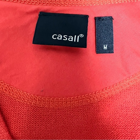 Casall Swedish Mod Striped Button Front V-neck Cardigan Sweater - Picture 7 of 8